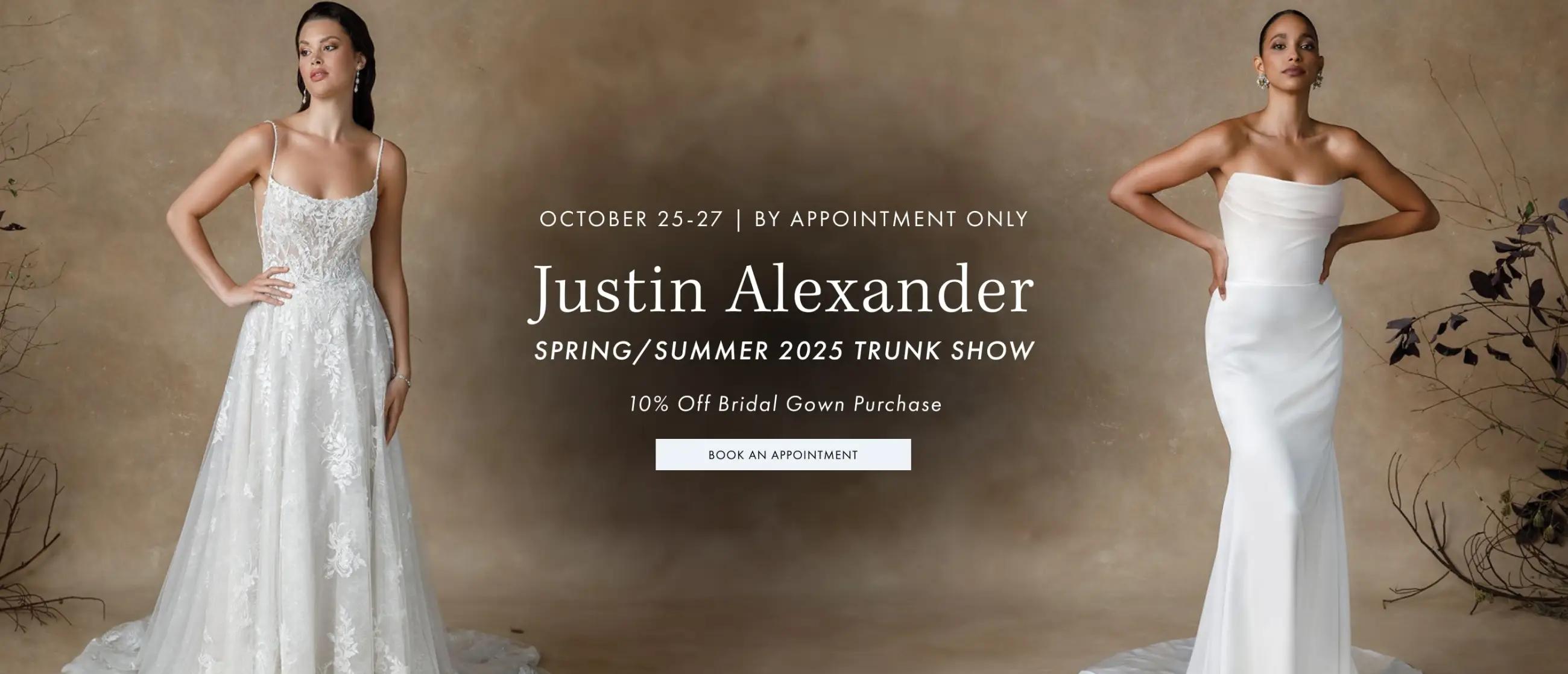 Justin Alexander Trunk Show Desktop Banner